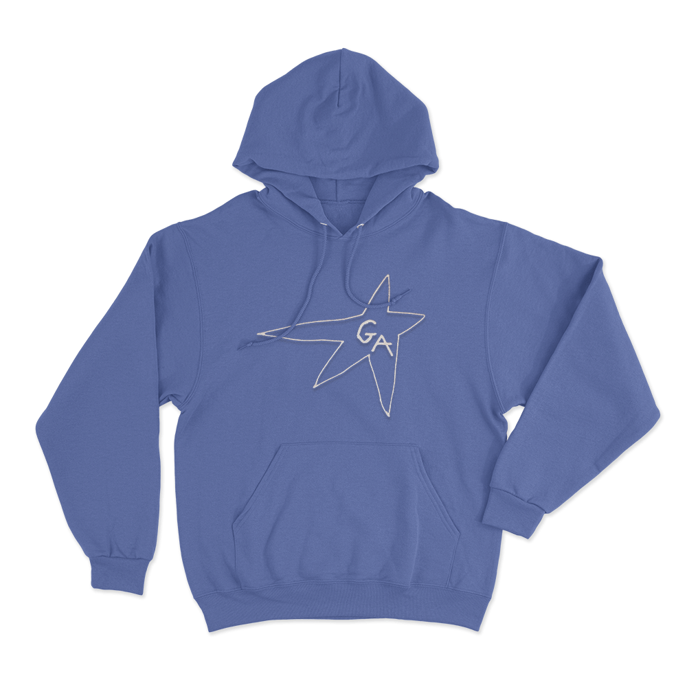 GA Hollow Star Logo Unisex Hoodie Blue GA Hollow Star Logo Unisex Hoodie Blue