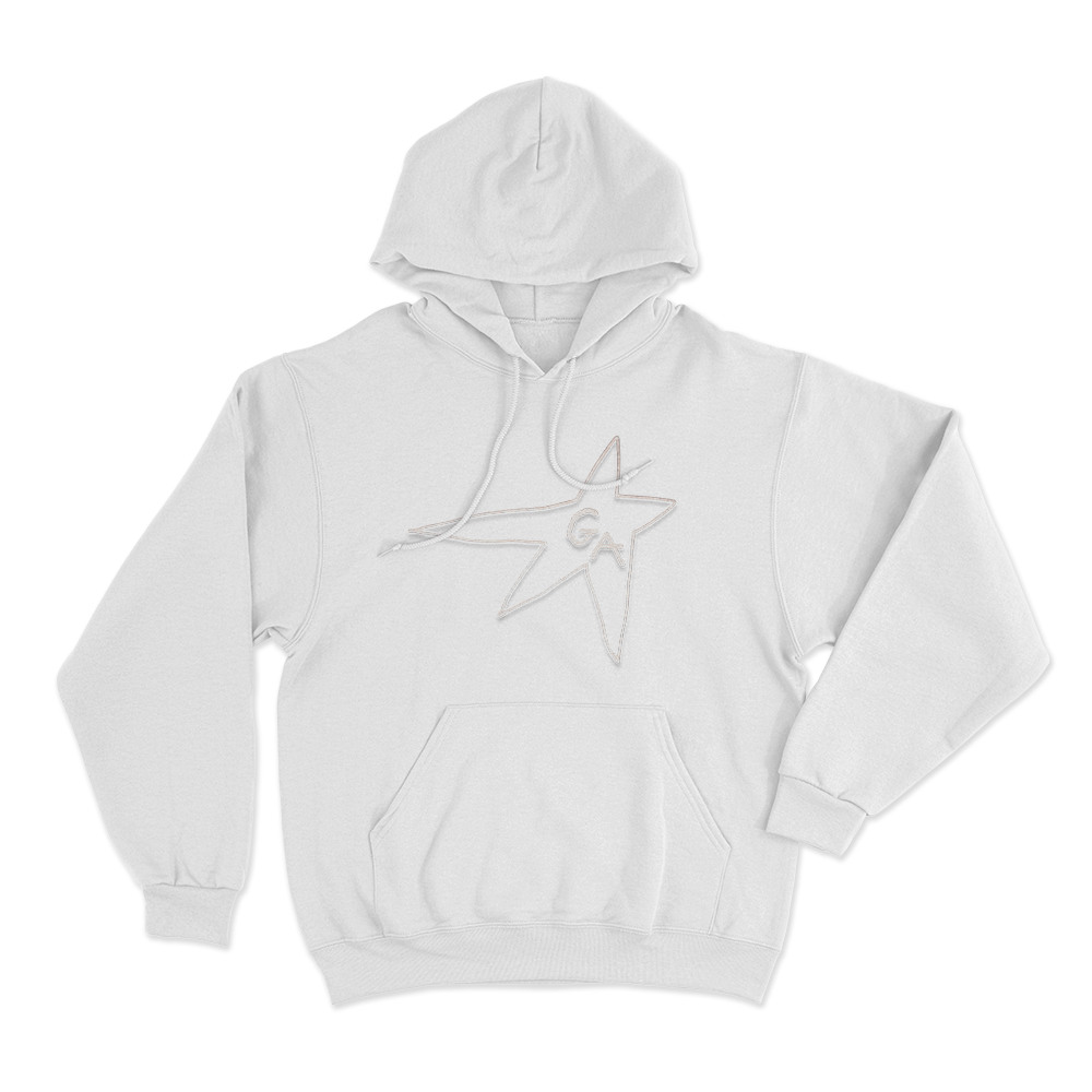 GA Hollow Star Logo Unisex Hoodie White GA Hollow Star Logo Unisex Hoodie White