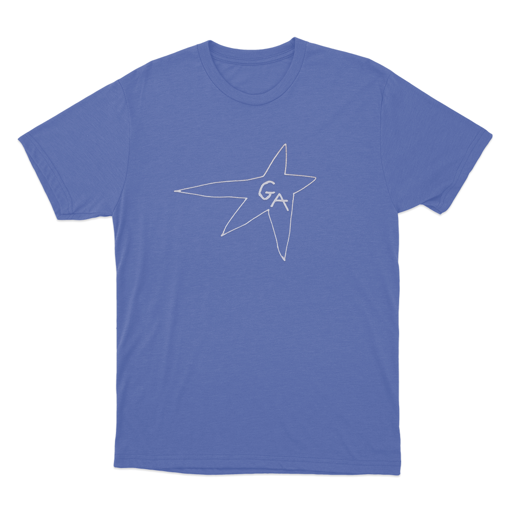 GA Hollow Star Logo Unisex T Shirt Blue GA Hollow Star Logo Unisex T Shirt Blue