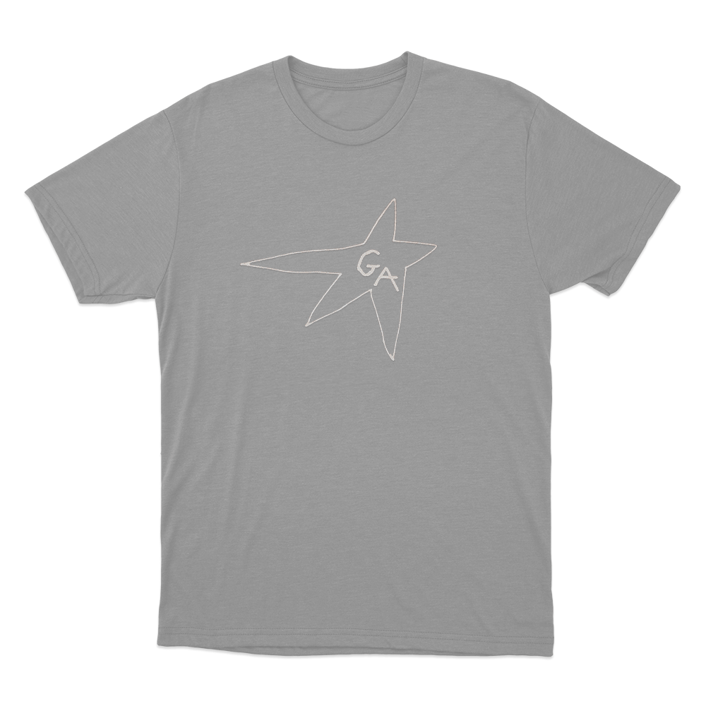 GA Hollow Star Logo Unisex T Shirt Grey GA Hollow Star Logo Unisex T Shirt Grey