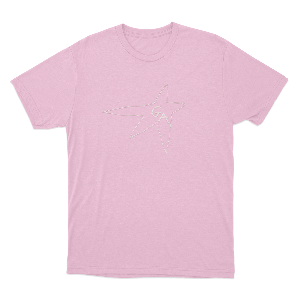 GA Hollow Star Logo Unisex T Shirt Pink GA Hollow Star Logo Unisex T Shirt Pink