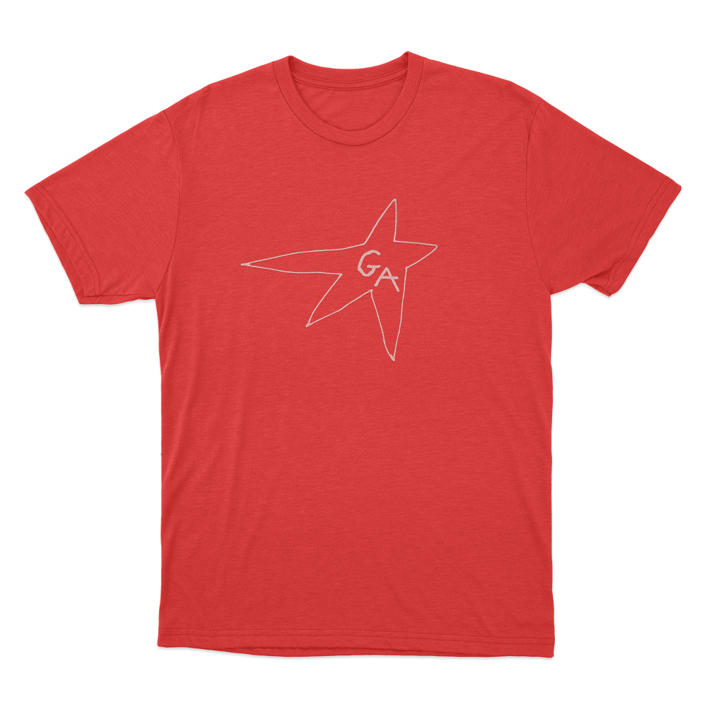GA Hollow Star Logo Unisex T Shirt Red GA Hollow Star Logo Unisex T Shirt Red