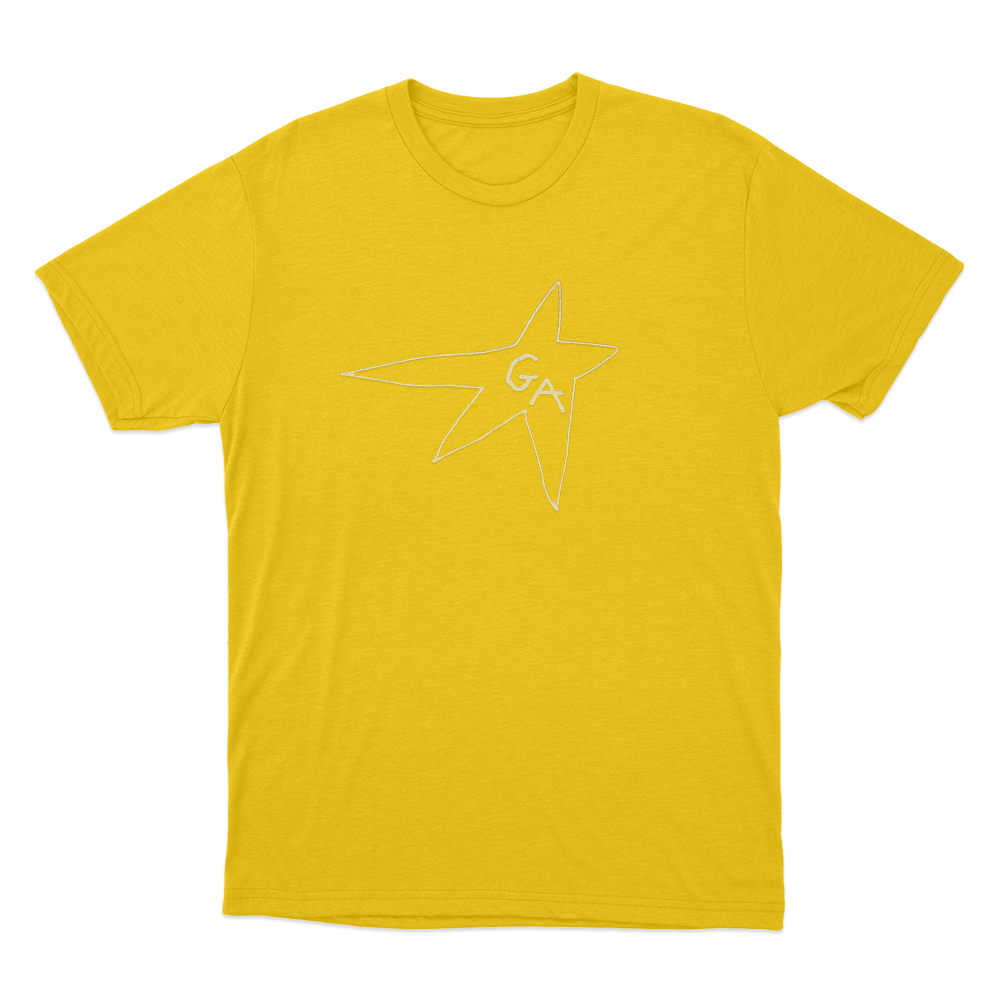 GA Hollow Star Logo Unisex T Shirt Yellow GA Hollow Star Logo Unisex T Shirt Yellow