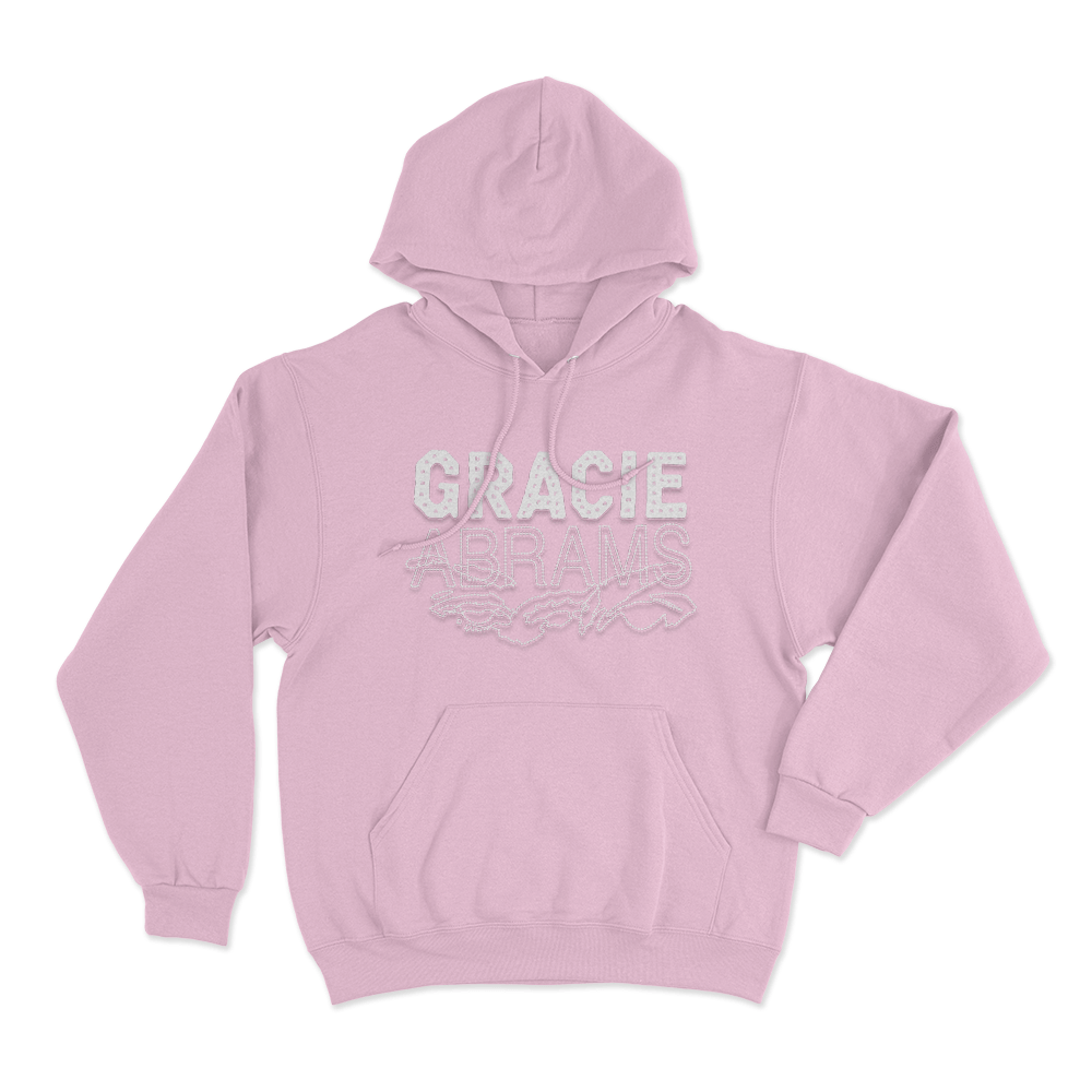 Gracie Abrams Letter Repeat Unisex Hoodie Pink Gracie Abrams Letter Repeat Unisex Hoodie Pink