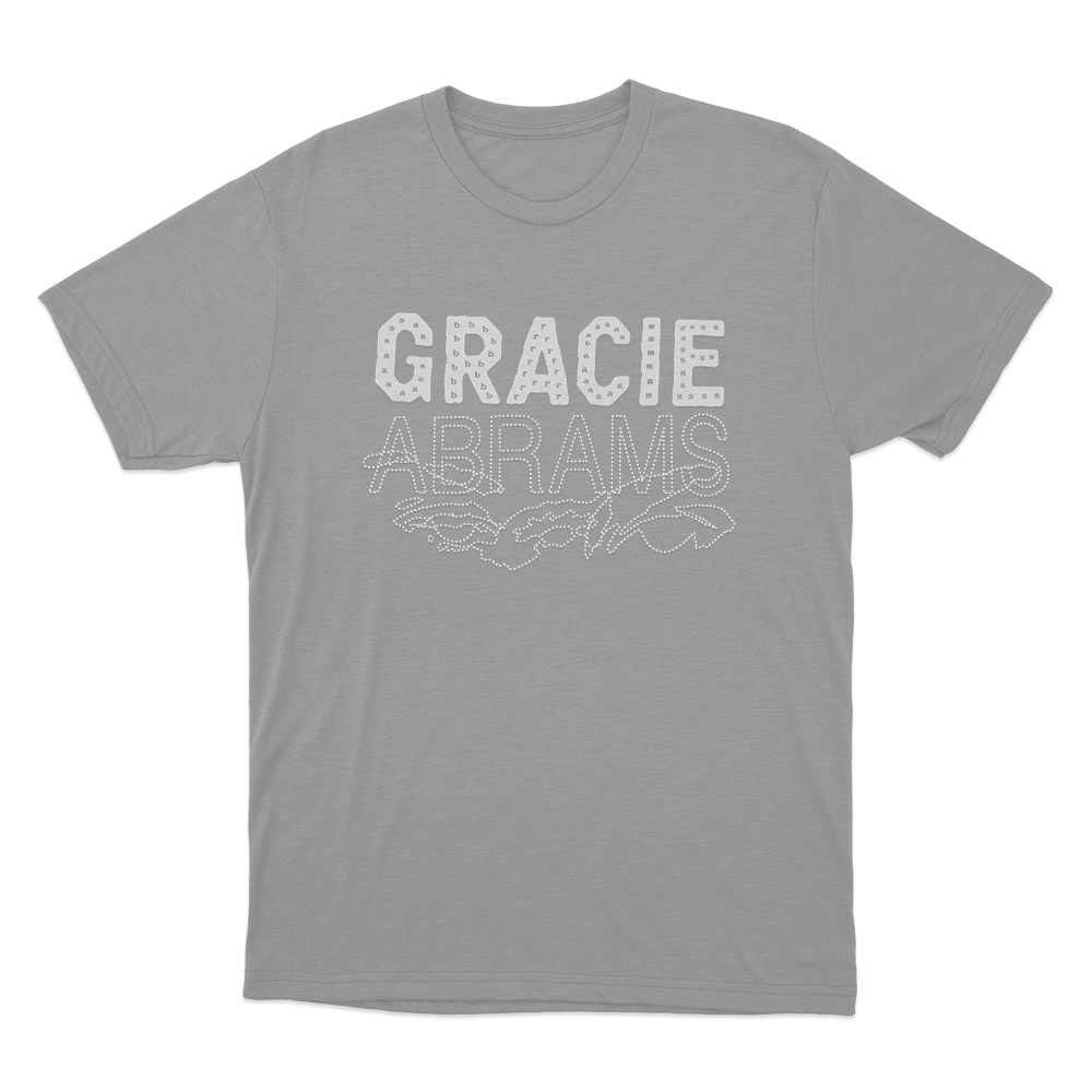 Gracie Abrams Letter Repeat Unisex T Shirt Grey Gracie Abrams Letter Repeat Unisex T Shirt Grey