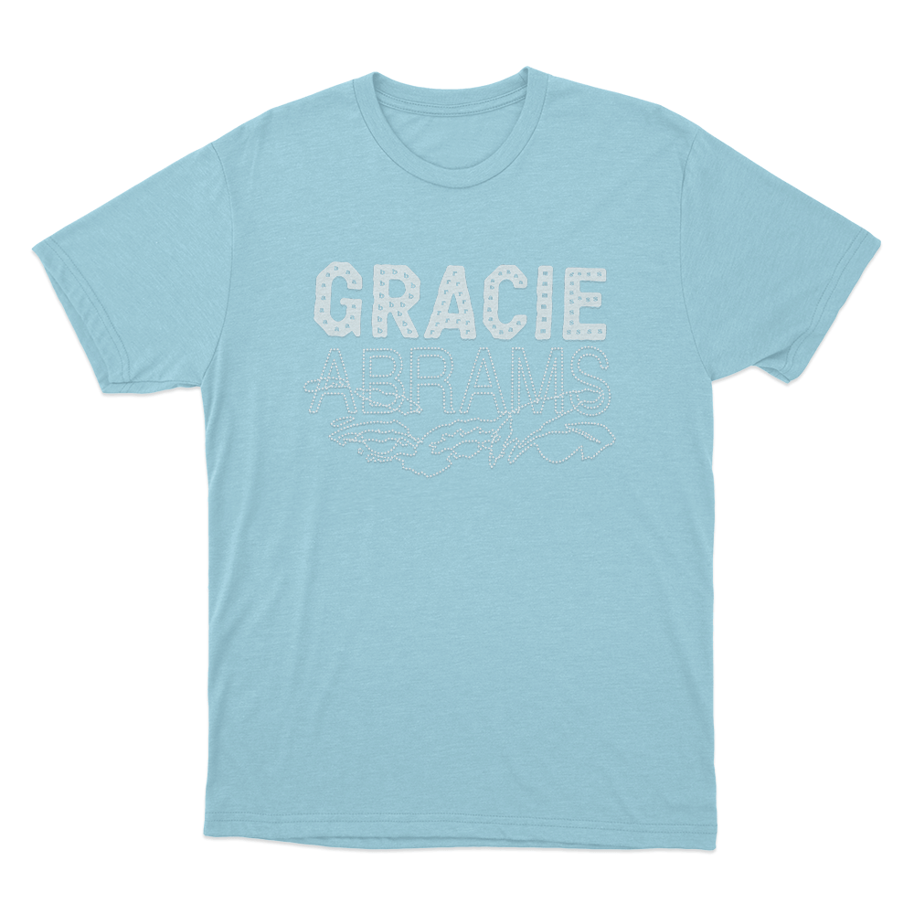 Gracie Abrams Letter Repeat Unisex T Shirt Sky Blue Gracie Abrams Letter Repeat Unisex T Shirt Sky Blue