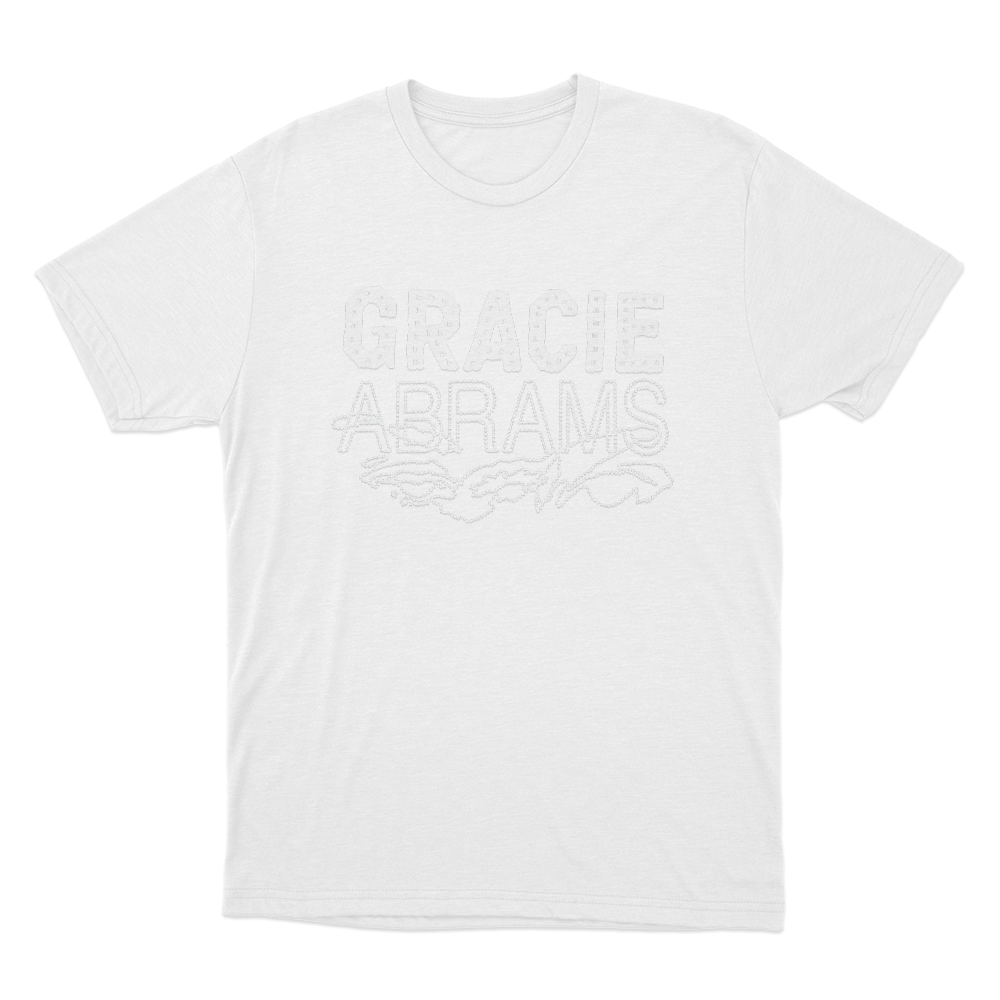 Gracie Abrams Letter Repeat Unisex T Shirt White Gracie Abrams Letter Repeat Unisex T Shirt White