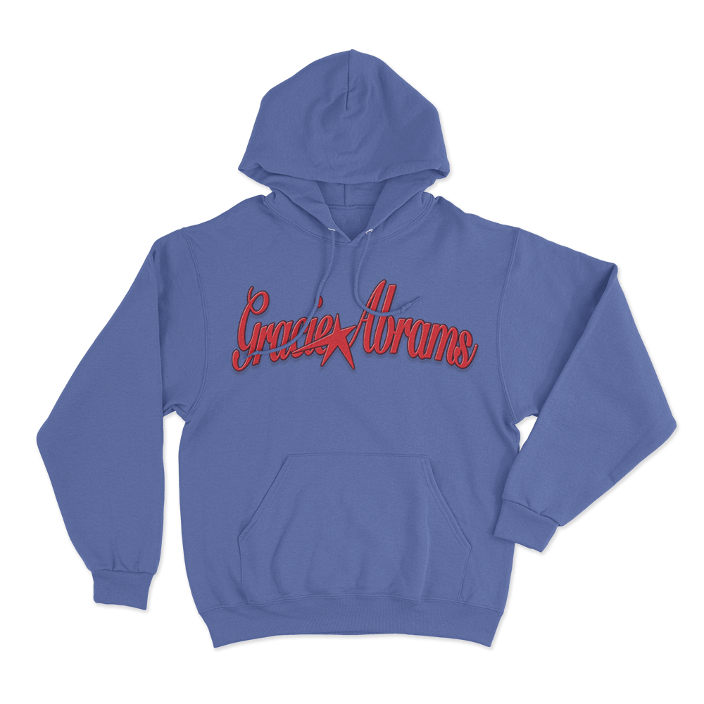 Gracie Abrams Red Star Unisex Hoodie Blue Gracie Abrams Red Star Unisex Hoodie Blue