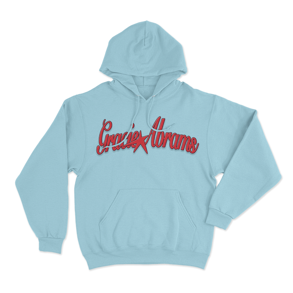 Gracie Abrams Red Star Unisex Hoodie Sky Blue Gracie Abrams Red Star Unisex Hoodie Sky Blue